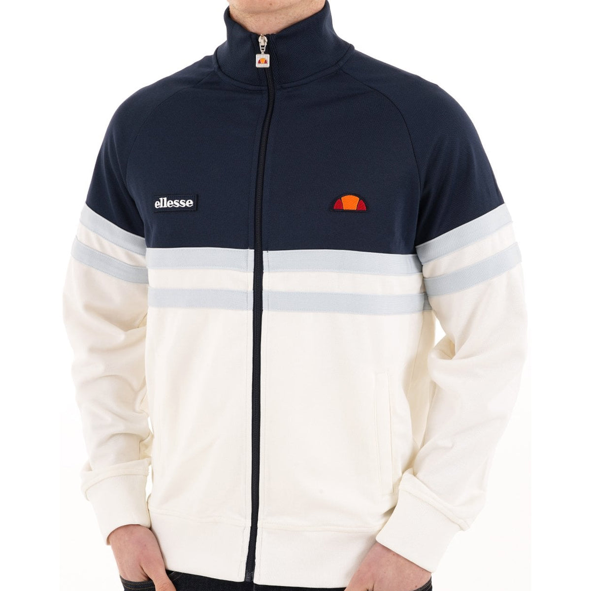ELLESSE RIMINI TRACK JACKET OFF WHITE/NAVY