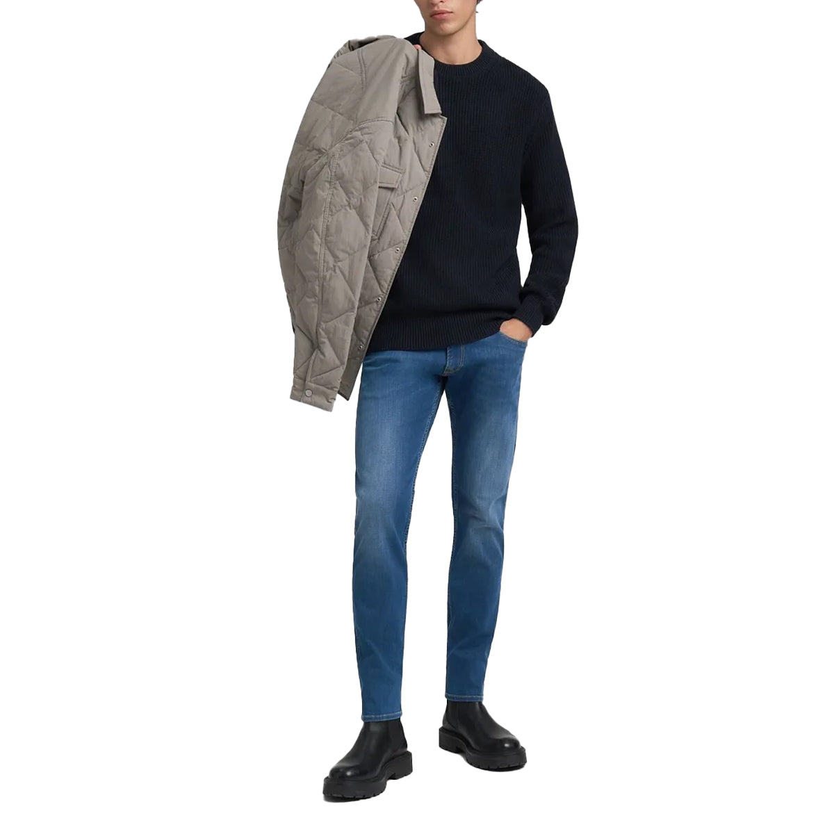 REPLAY ANBASS POWER STRETCH STONEWASH BLUE JEANS M914 41A C38 007