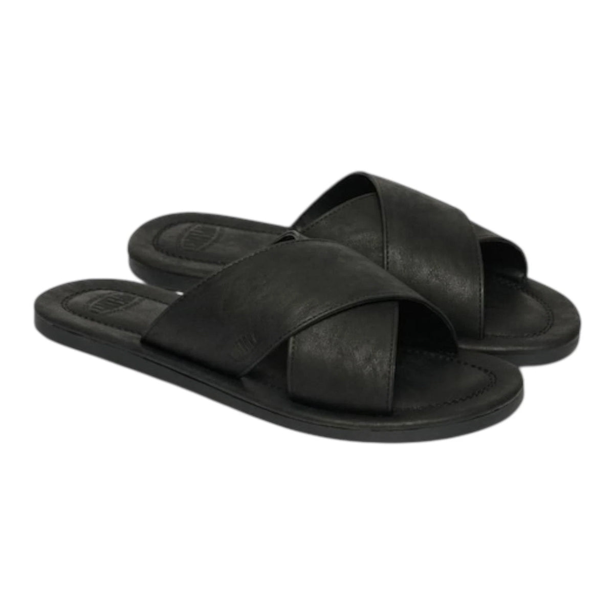SUPERDRY VINTAGE CROSS STRAP SLIDE BLACK 02A MF310286A