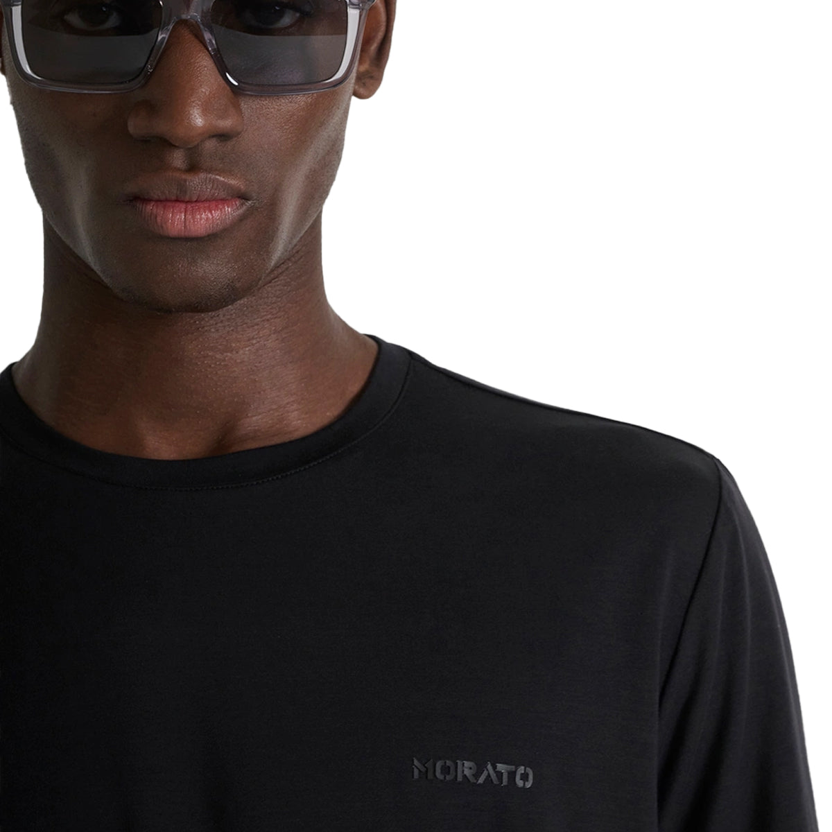 ANTONY MORATO CHEST LOGO  T-SHIRT BLACK MMKS02618