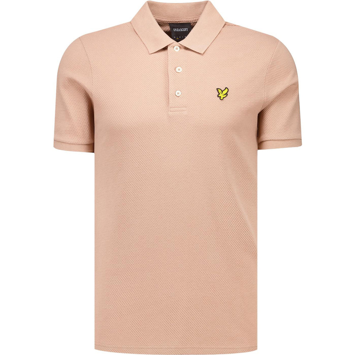LYLE & SCOTT POPCORN JACQUARD POLO SHIRT SP2400V BARLEY