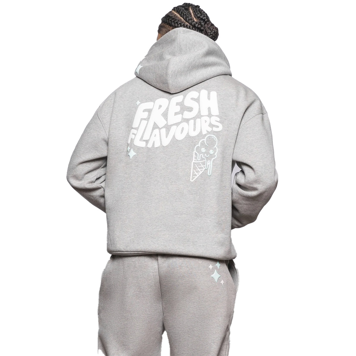 FRESH FLAVOURS GREY MARL HOODIE