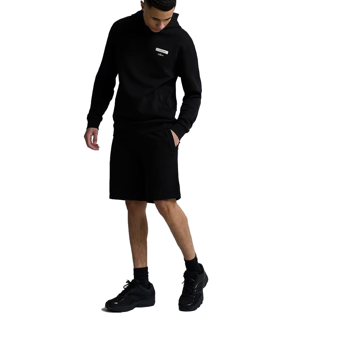 ALESSANDRO ZAVETTI CENERELLO BADGE SHORTS BLACK/RED