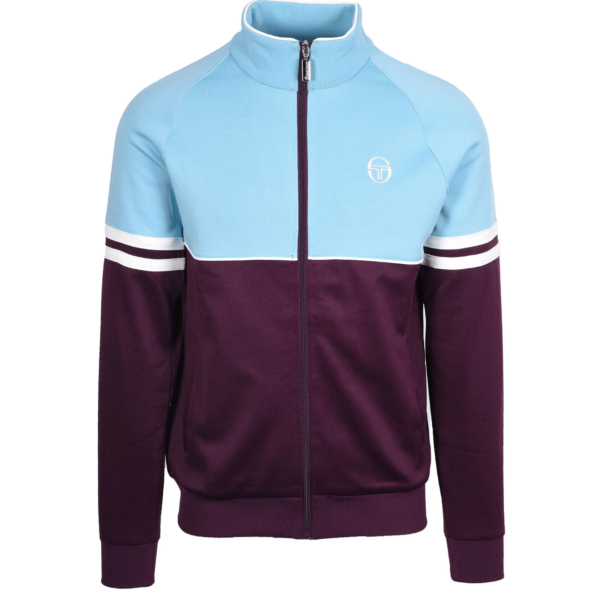 SERGIO TACCHINI ORION TRACK JACKET BLUE/BURGUNDY COLOUR