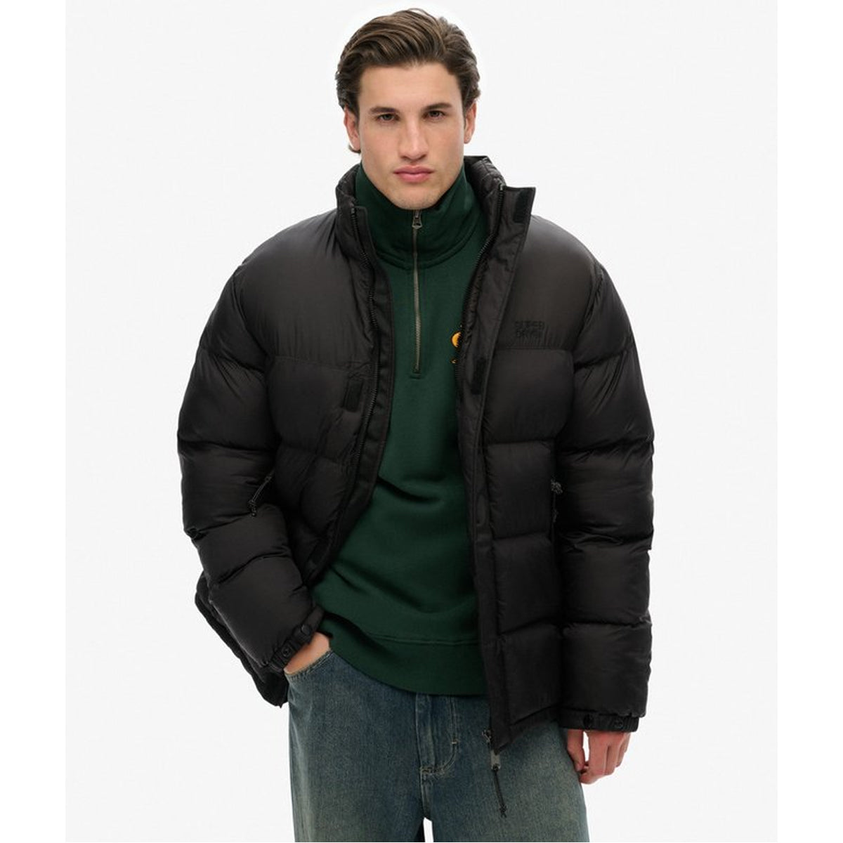 NON HOODED TECH PADDED JACKET BLACK 02A