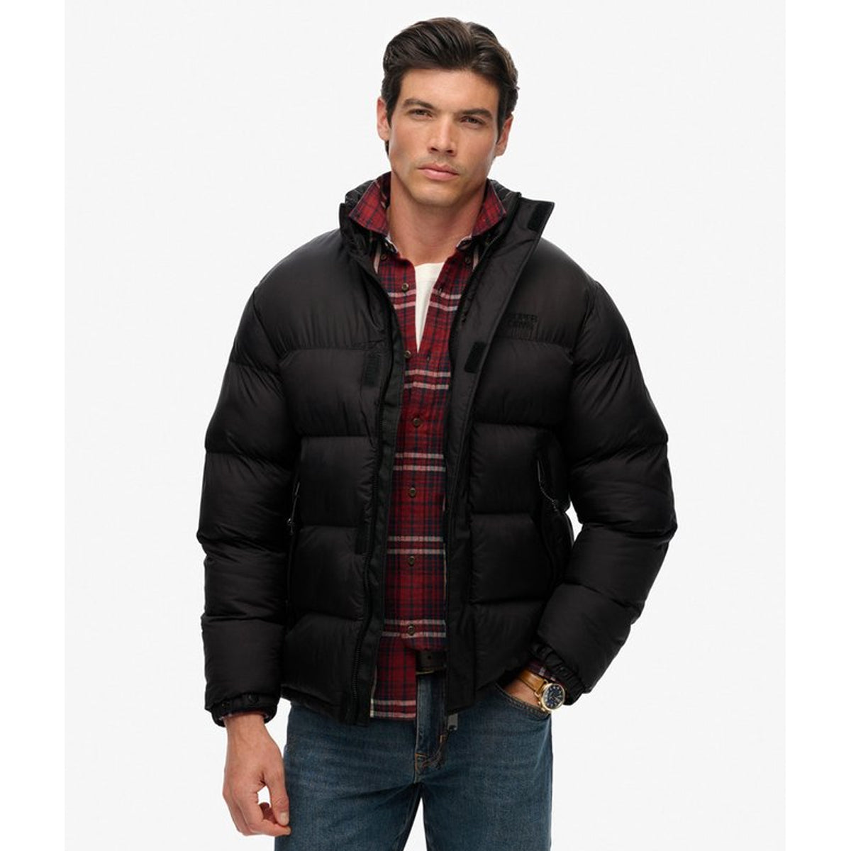 NON HOODED TECH PADDED JACKET BLACK 02A