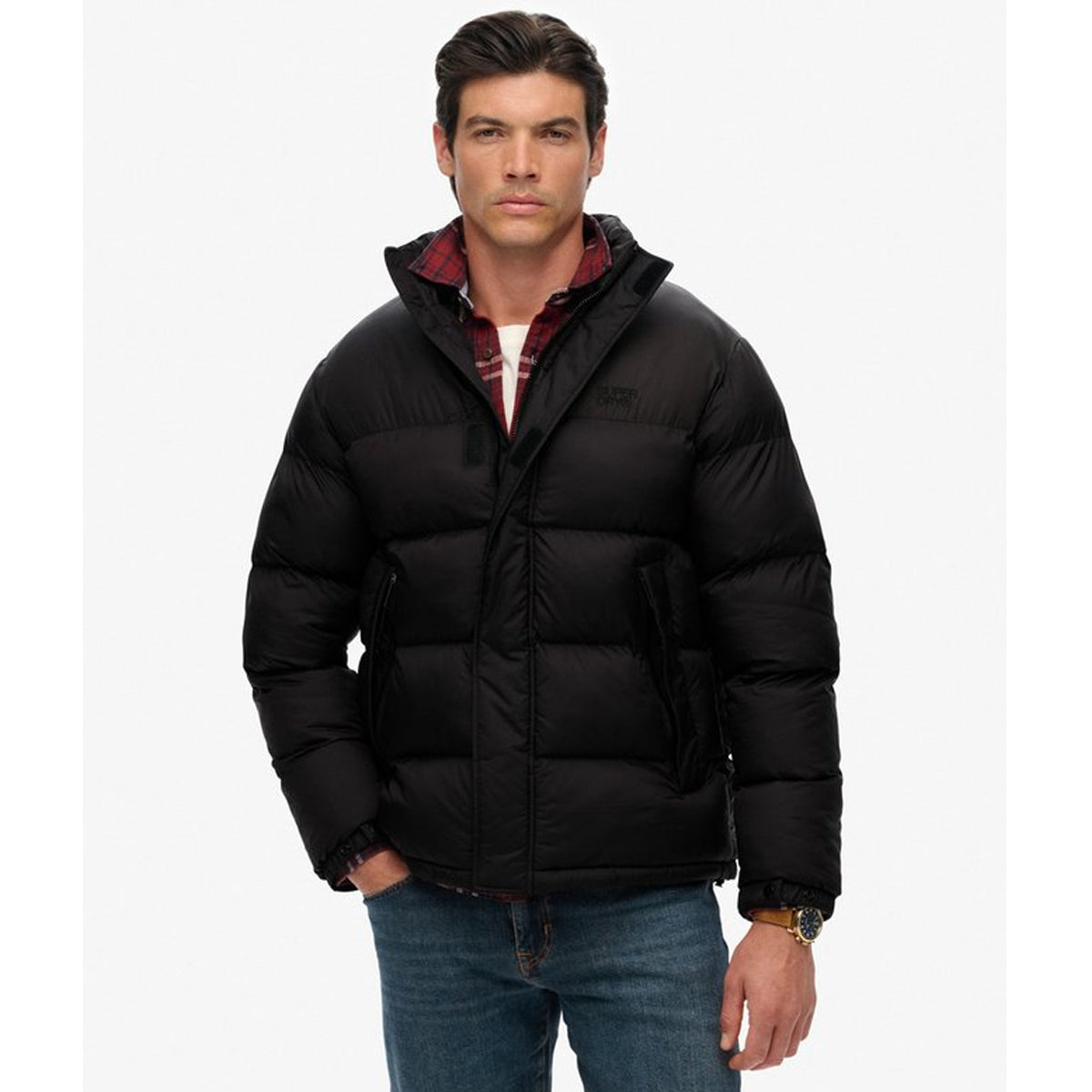 NON HOODED TECH PADDED JACKET BLACK 02A