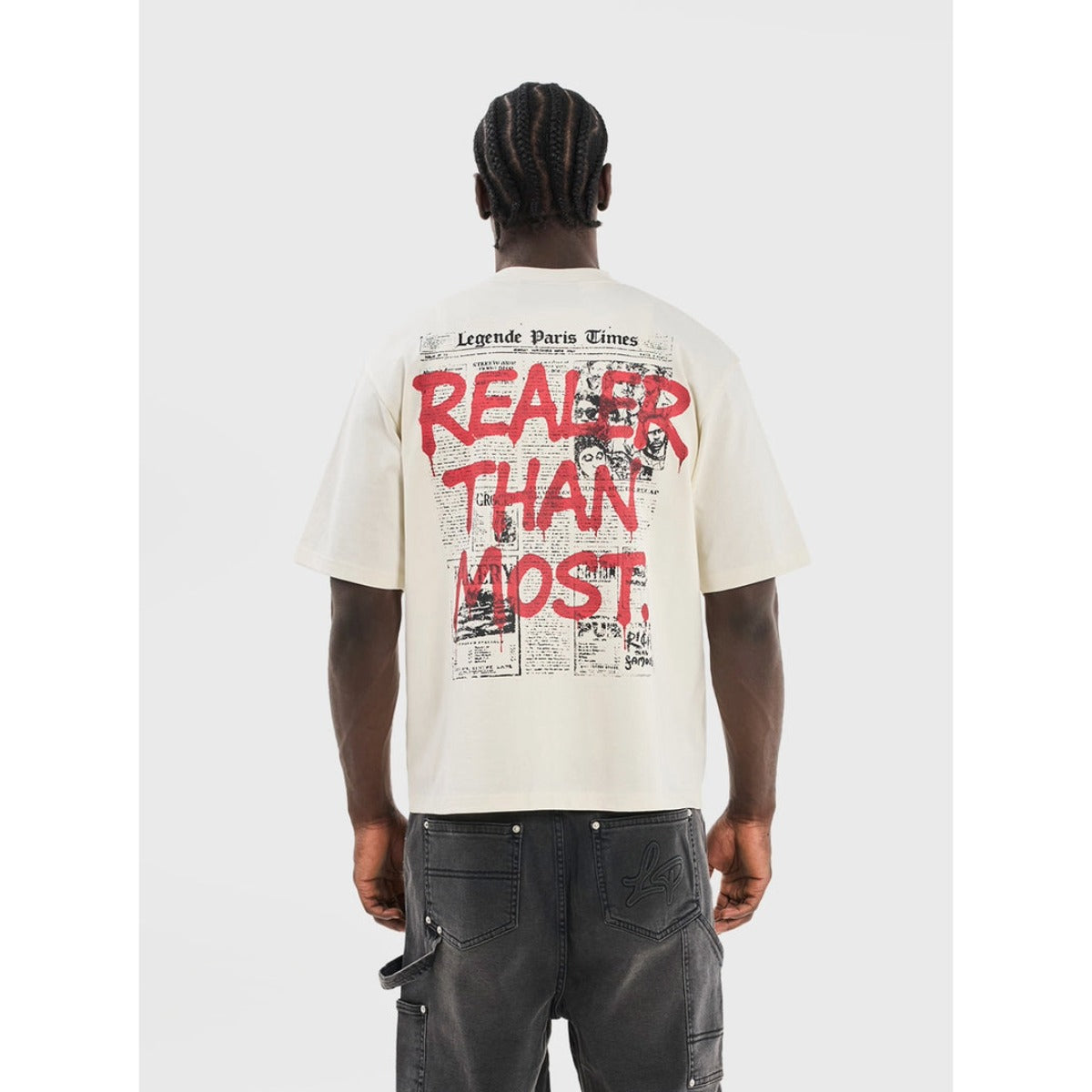 LEGENDE PARIS RTM NEWSPAPER T-SHIRT OFF WHITE