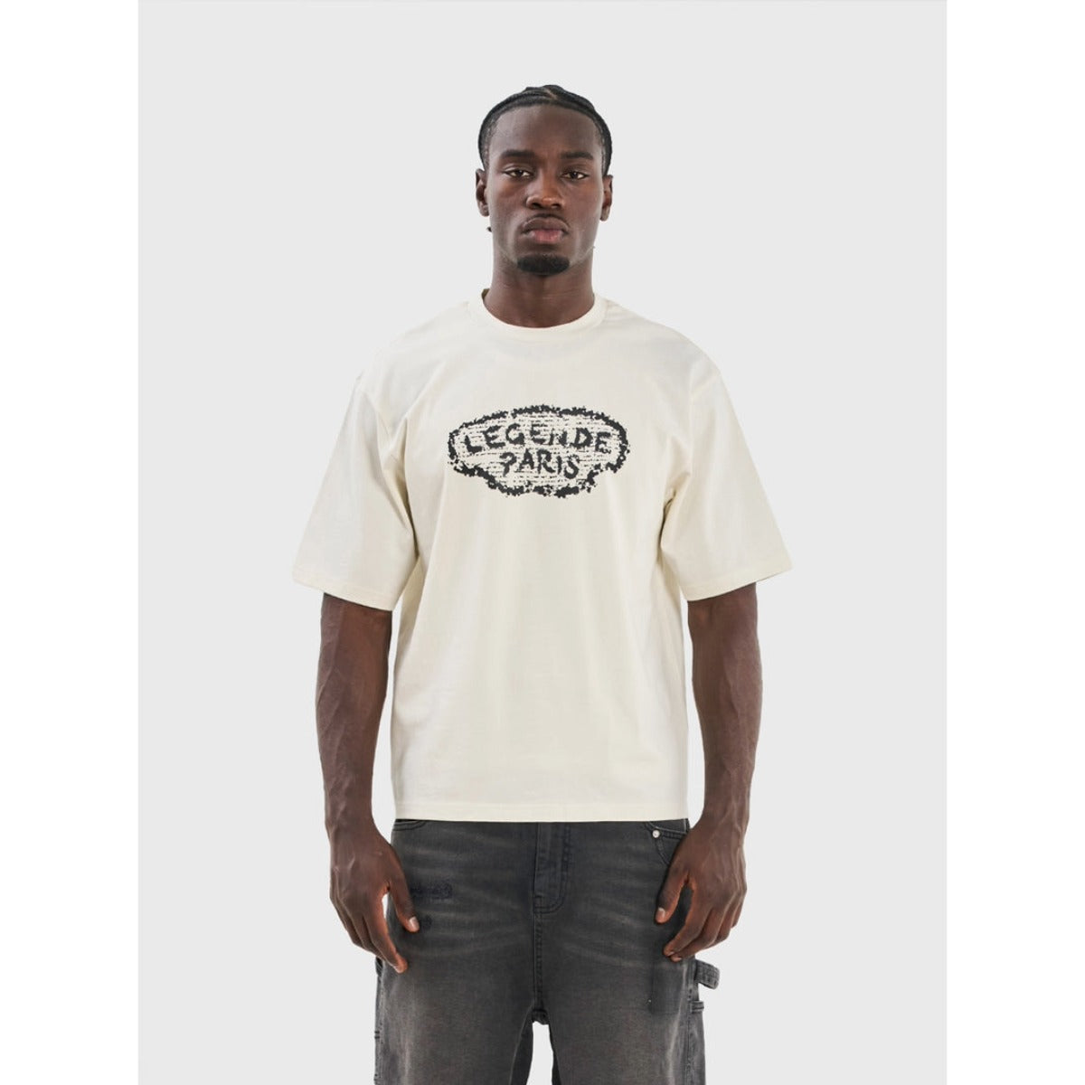 LEGENDE PARIS RTM NEWSPAPER T-SHIRT OFF WHITE