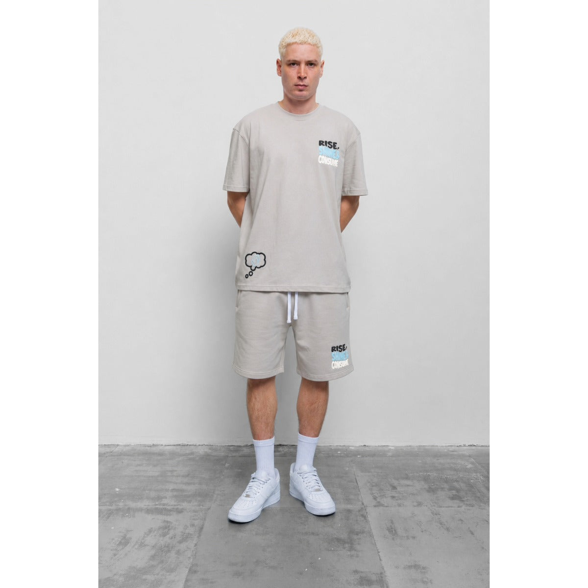 FRESH FLAVOURS RISE SHORTS LIGHT GREY