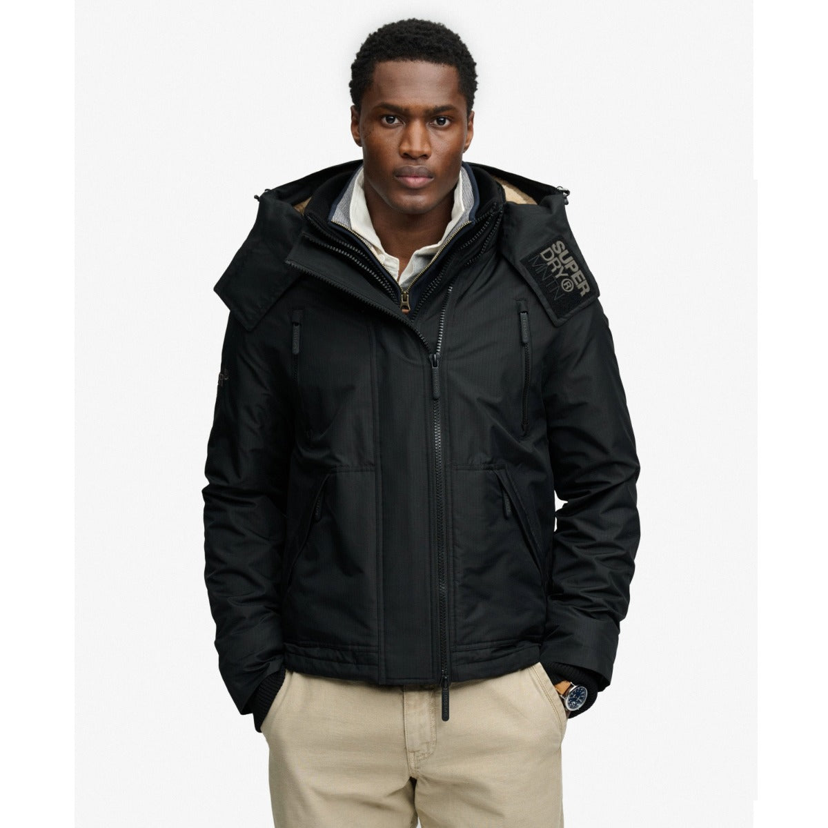 SUPERDRY HOODED MF ARCTIC WINDCHEATER BLACK 02A