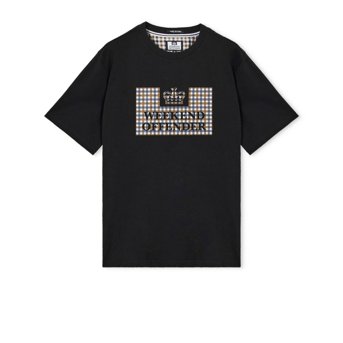 WEEKEND OFFENDER SHEVCHENKO HOUSE CHECK PRISON T-SHIRT BLACK