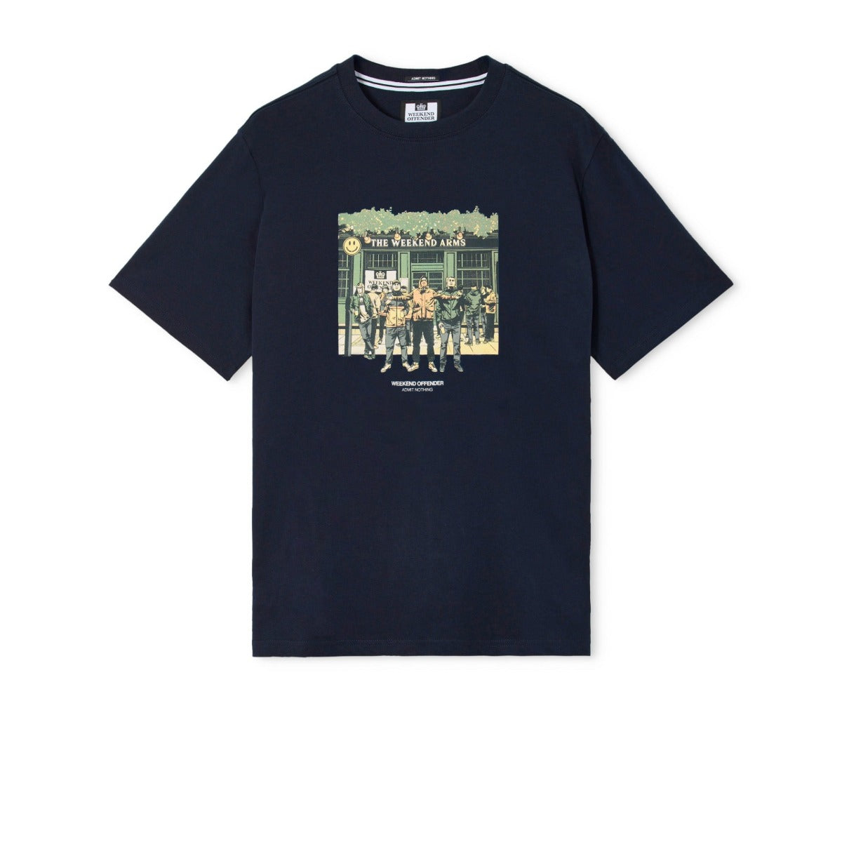 WEEKEND OFFENDER TABERNA GRAPHIC T-SHIRT NAVY