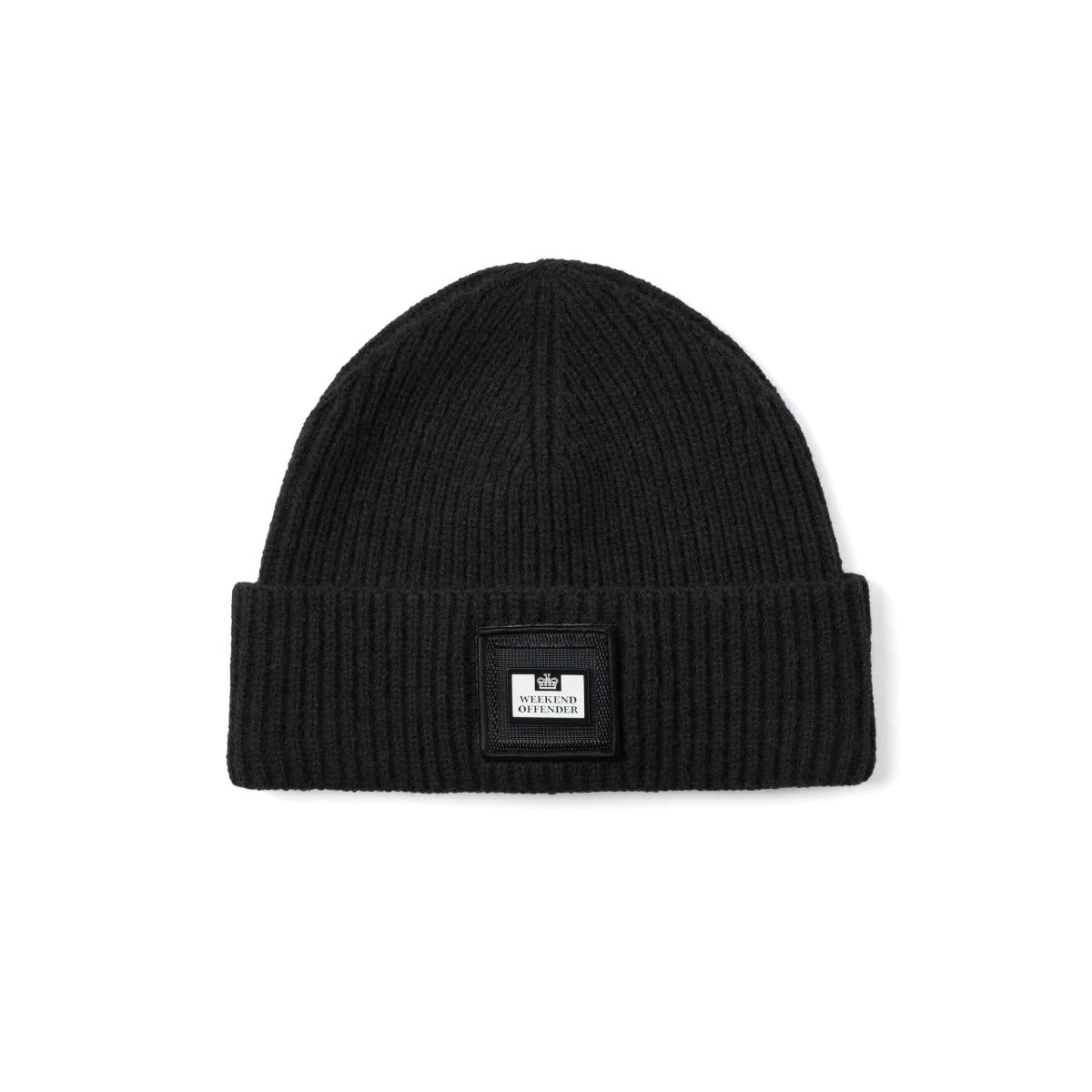 WEEKEND OFFENDER PALMYRA RIB KNIT BEANIE BLACK