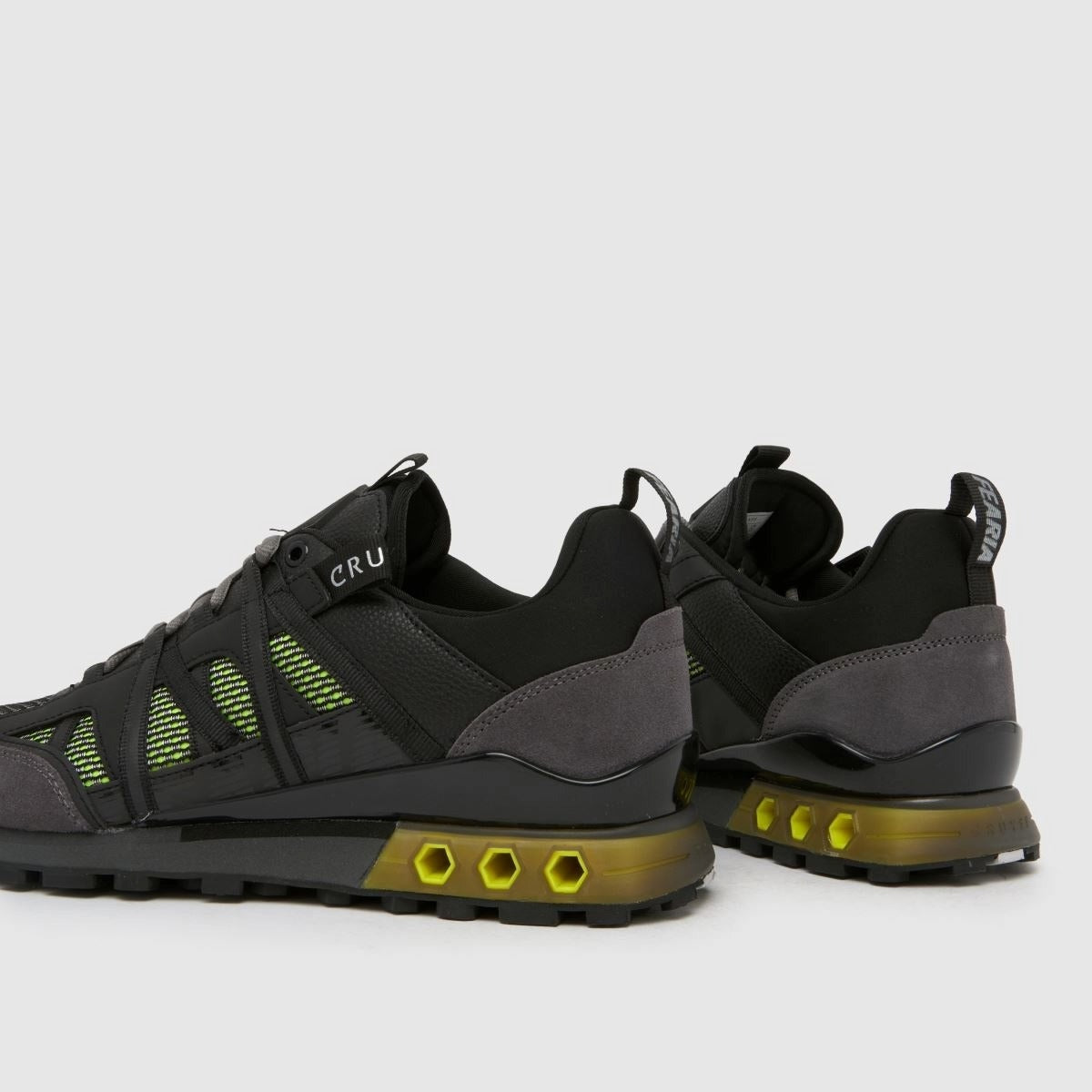 CRUYFF FEARIA FUTURA FLUORO/REFLECTIVE BLACK TRAINERS CC261060