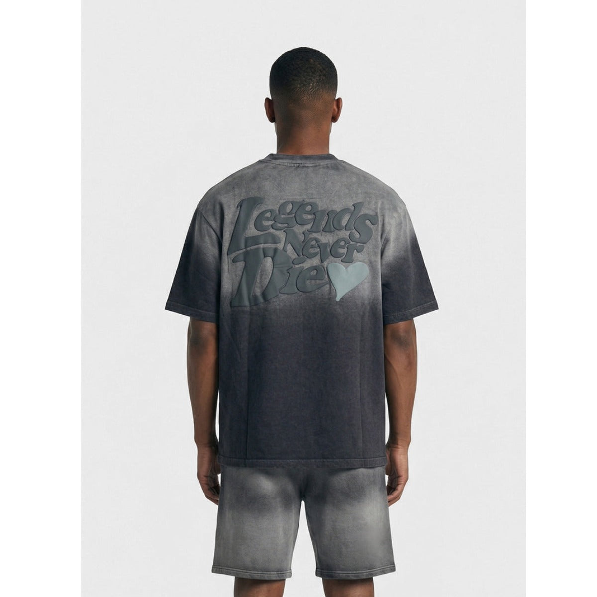 LEGENDE PARIS LND GRADIENT T-SHIRT WASHED CHARCOAL