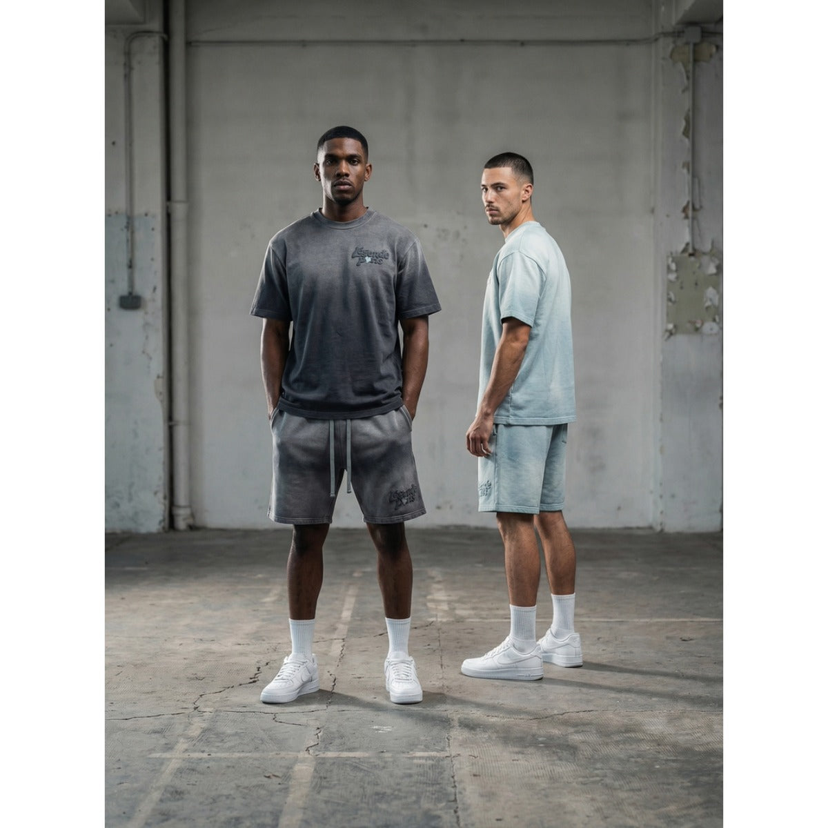LEGENDE PARIS LND GRADIENT SHORTS WASHED CHARCOAL