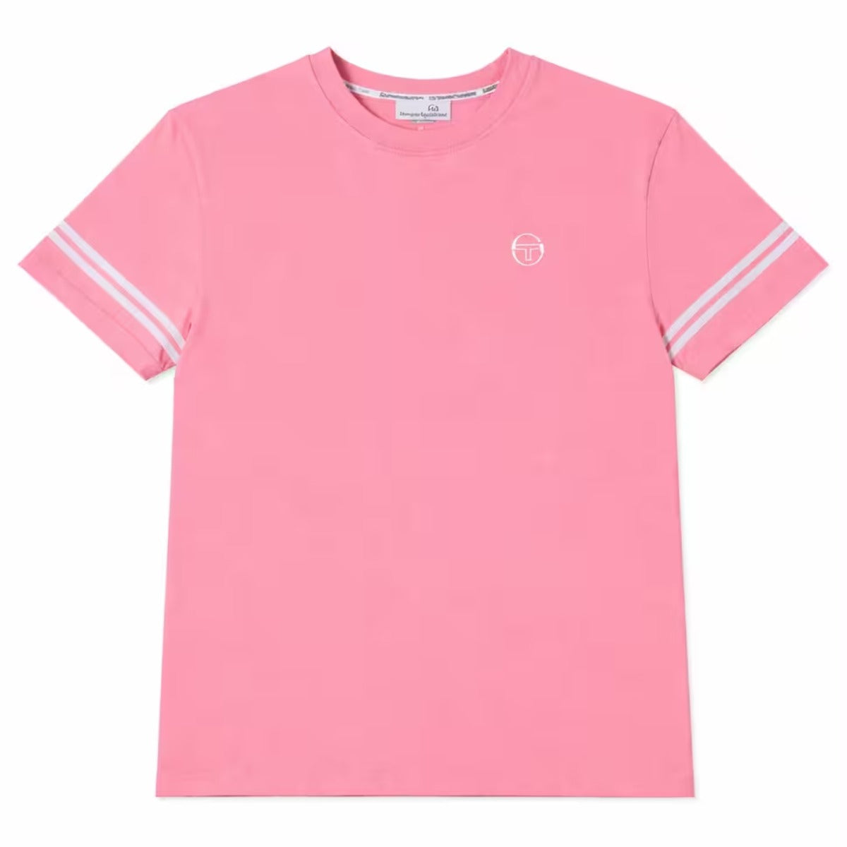 SERGIO TACCHINI GRELLO CREW NECK T-SHIRT GERANIUM PINK/WHITE