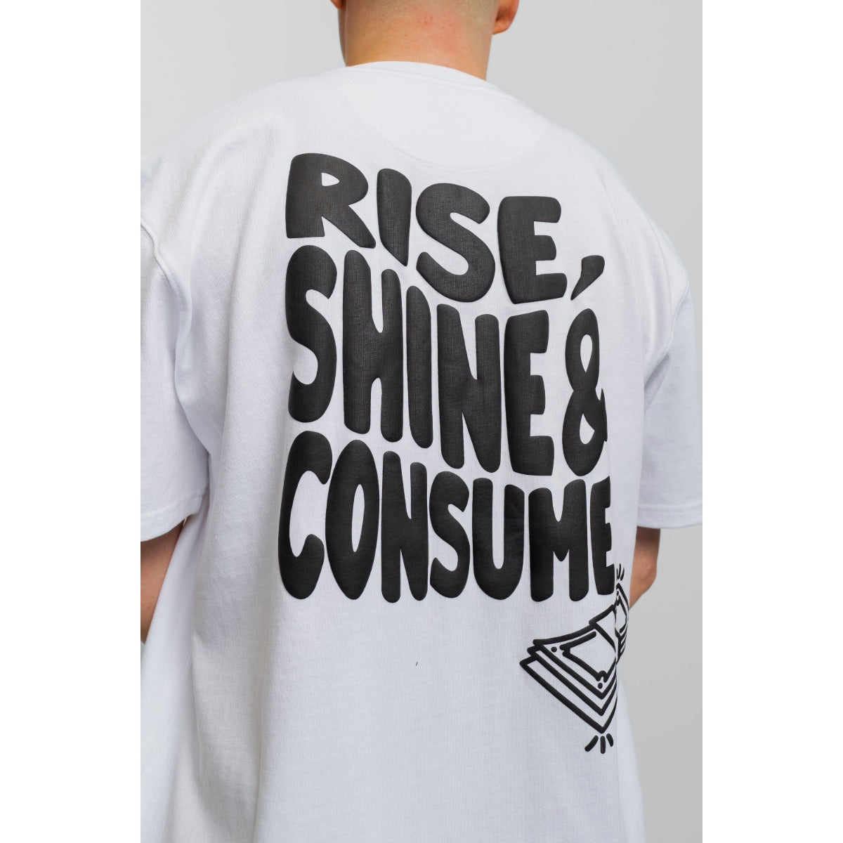 FRESH FLAVOURS CREW NECK RISE WHITE/BLACK T-SHIRT