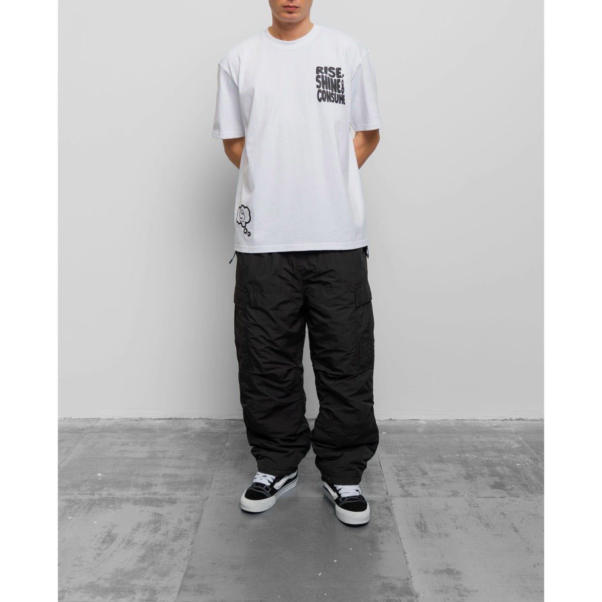 FRESH FLAVOURS CREW NECK RISE WHITE/BLACK T-SHIRT
