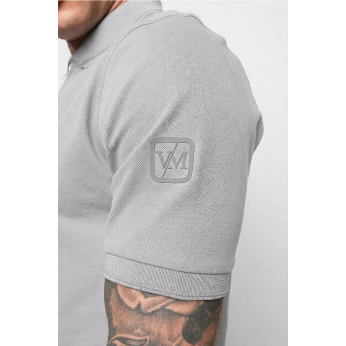 VALERE LUXE MERCERISED PIQUE POLO GREY