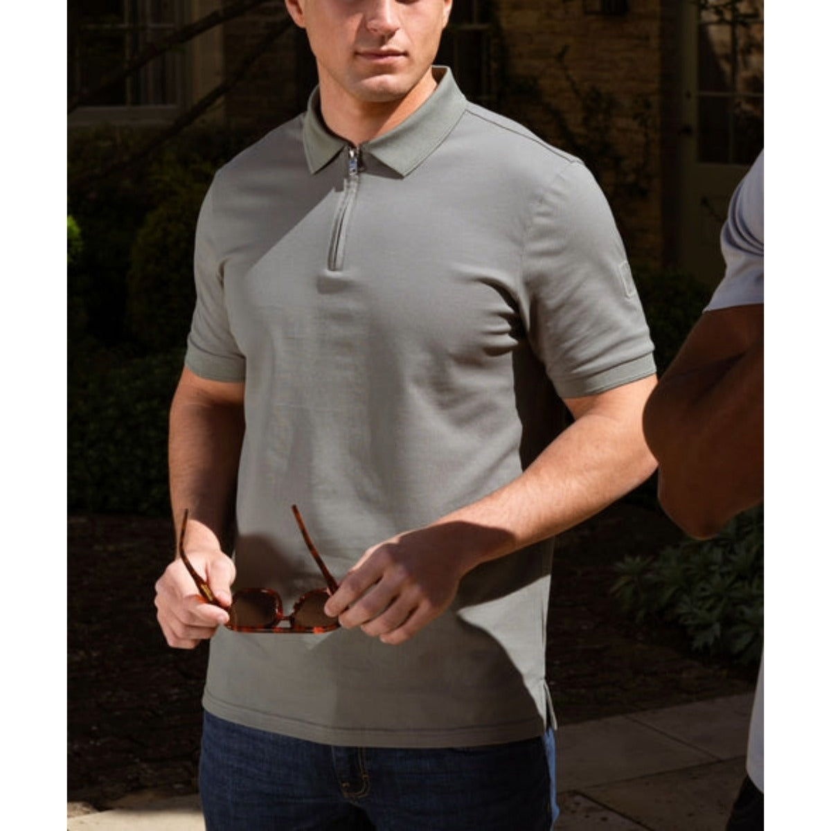 VALERE LUXE MERCERISED PIQUE POLO KHAKI