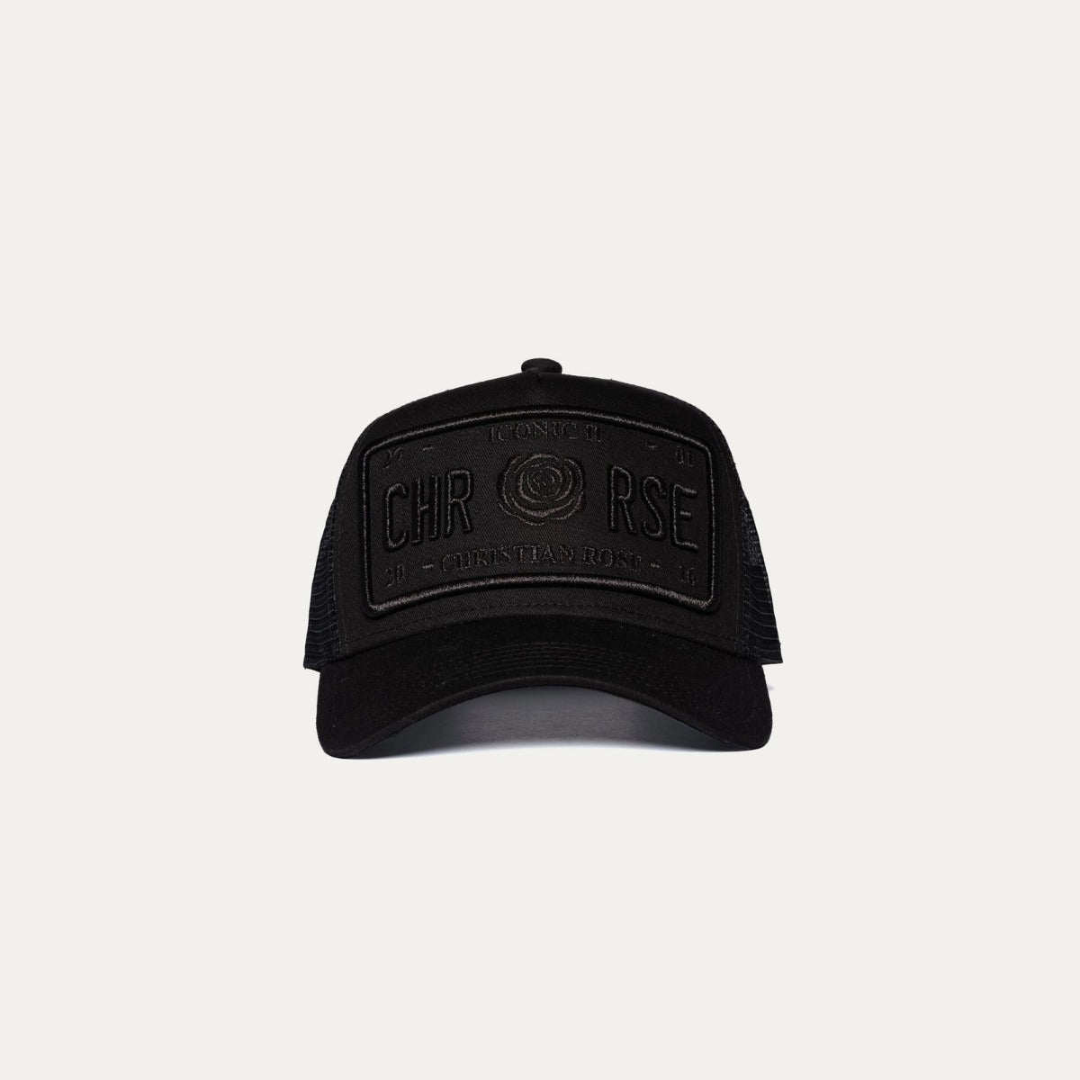 CHRISTIAN ROSE WASHED ICONIC II PLATE BLACK/BLACK METALLIC