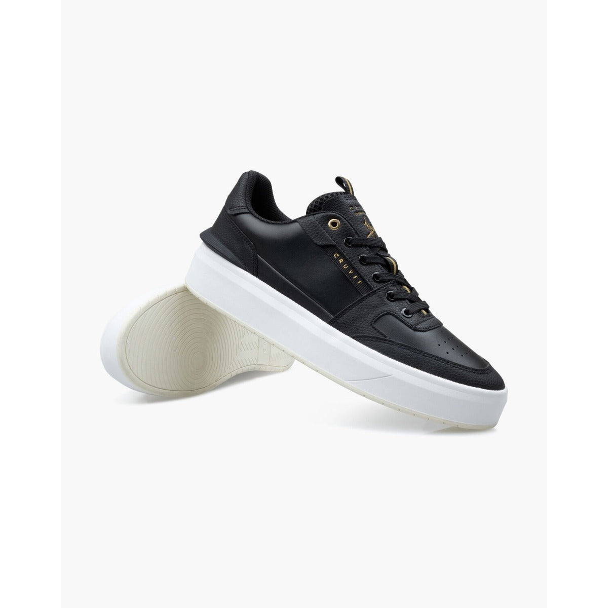 CRUYFF ENDORSED TENNIS BLACK/GOLD TRAINERS CC251012