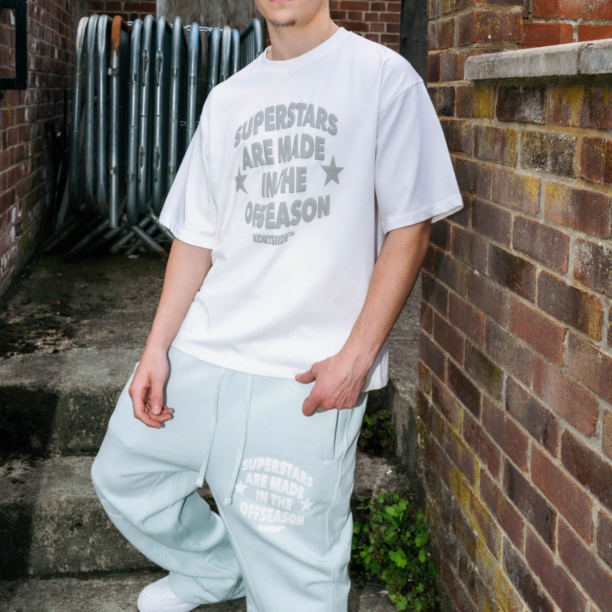 KORTSIIDE SUPERSTAR CLASSIC T-SHIRT WHITE/GREY