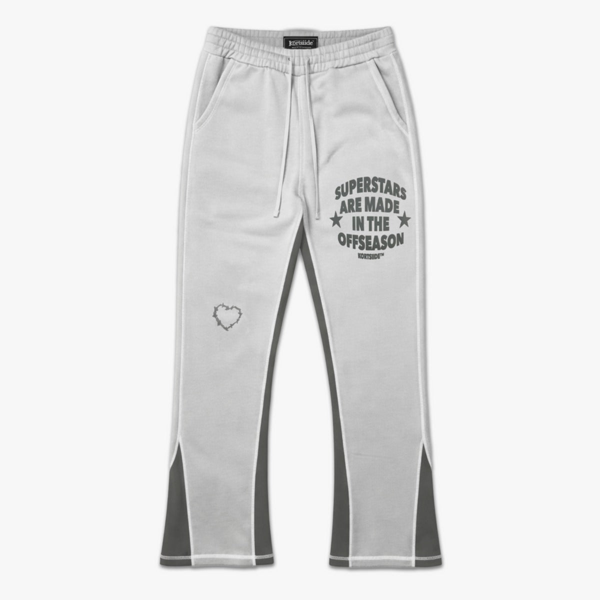 KORTSIIDE SUPERSTAR STITCHED FLARED JOGGER DUSK GREY