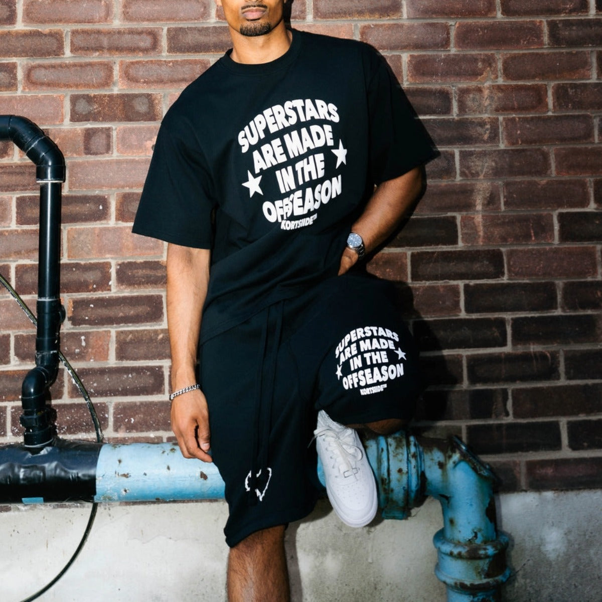 KORTSIIDE SUPERSTAR CLASSIC T-SHIRT BLACK/WHITE
