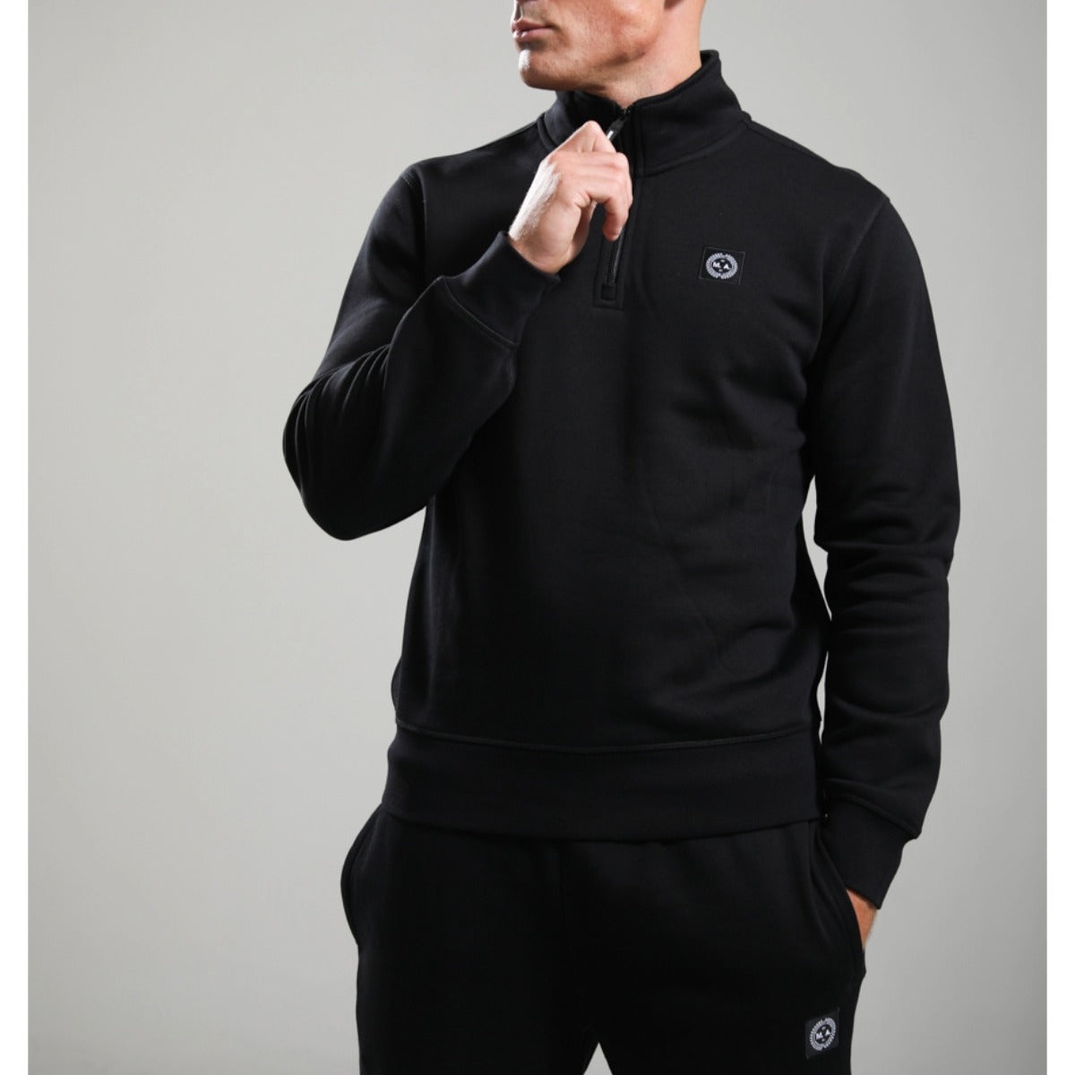 MARSHALL ARTIST MARCHIO 1/4 ZIP SWEATSHIRT BLACK
