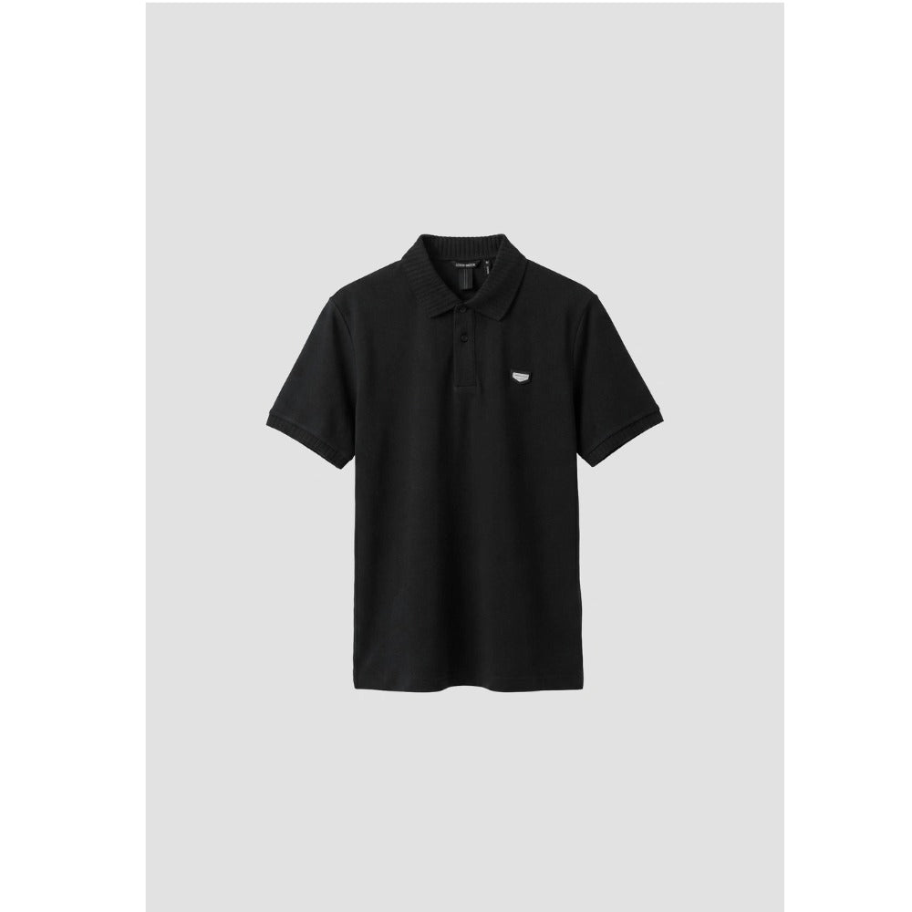 ANTONY MORATO BADGE LOGO POLO BLACK MMKS02699