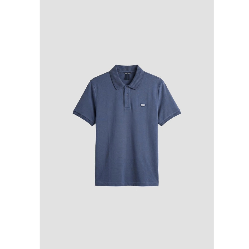 ANTONY MORATO BADGE LOGO POLO INDIGO BLUE MMKS02699