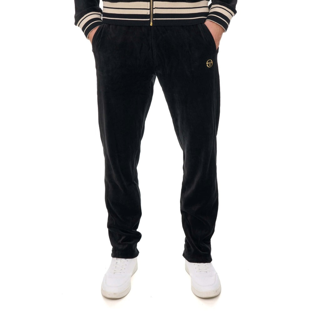 SERGIO TACCHINI LAZZARI VELOUR TRACK PANT BLACK