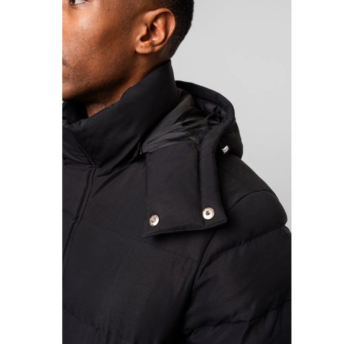 VALERE MONO LOGO PUFFER JACKET BLACK