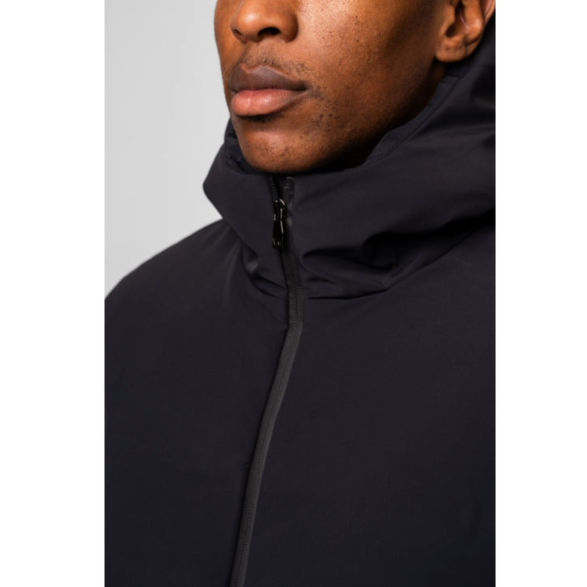 VALERE CLEAN 1/4 LENGTH COAT BLACK