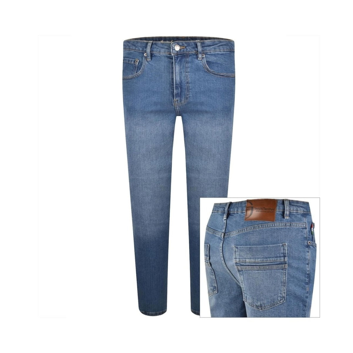 SERGIO TACCHINI SILVANO SLIMLINE JEANS MID BLUE DENIM