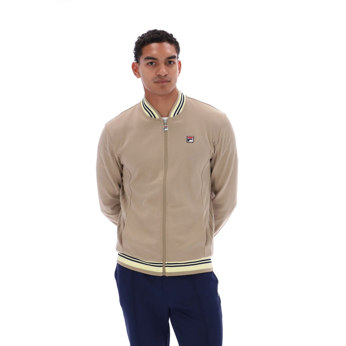 FILA  SETTANTA TRACK JACKET CHINCHILLA/CREAM/NAVY