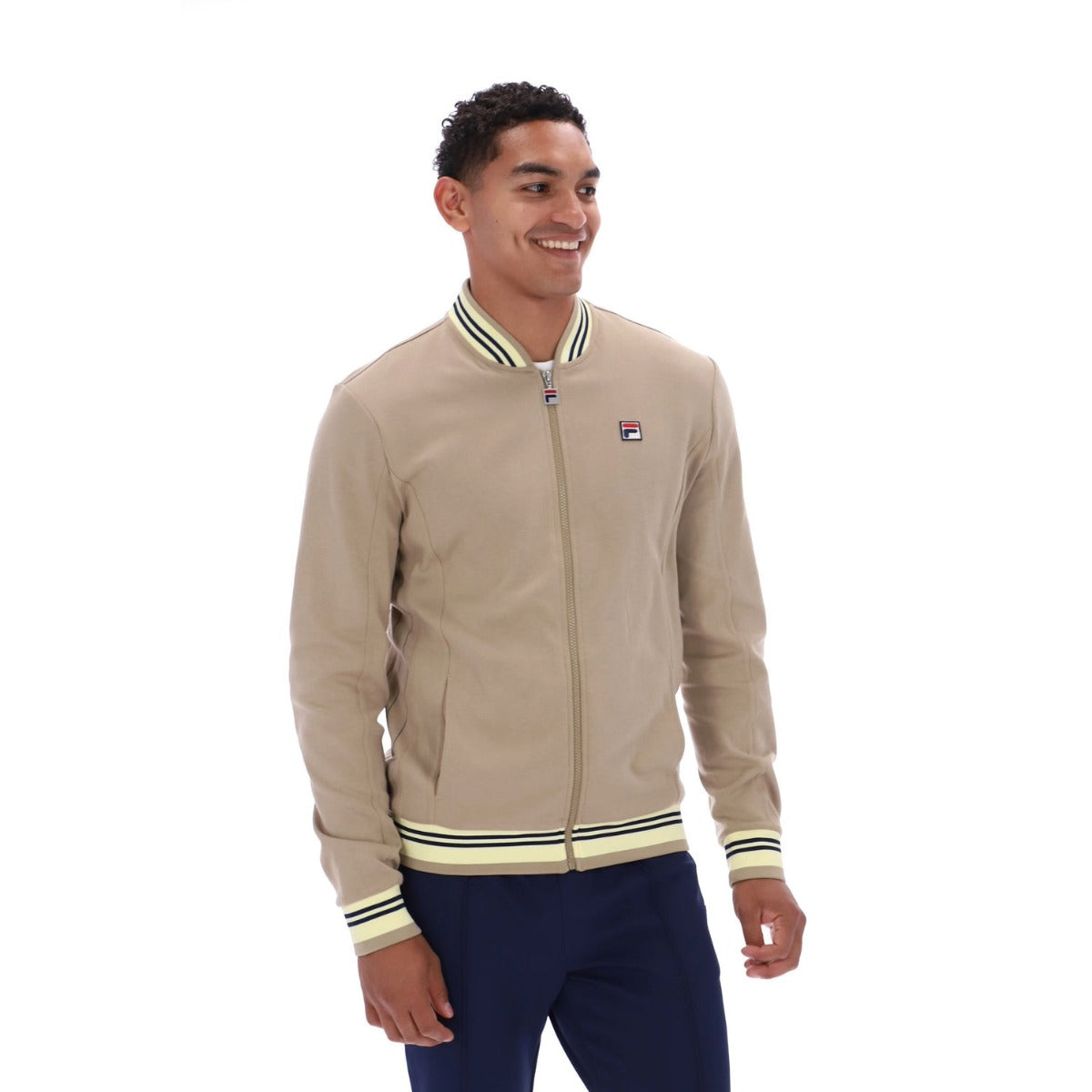 FILA  SETTANTA TRACK JACKET CHINCHILLA/CREAM/NAVY