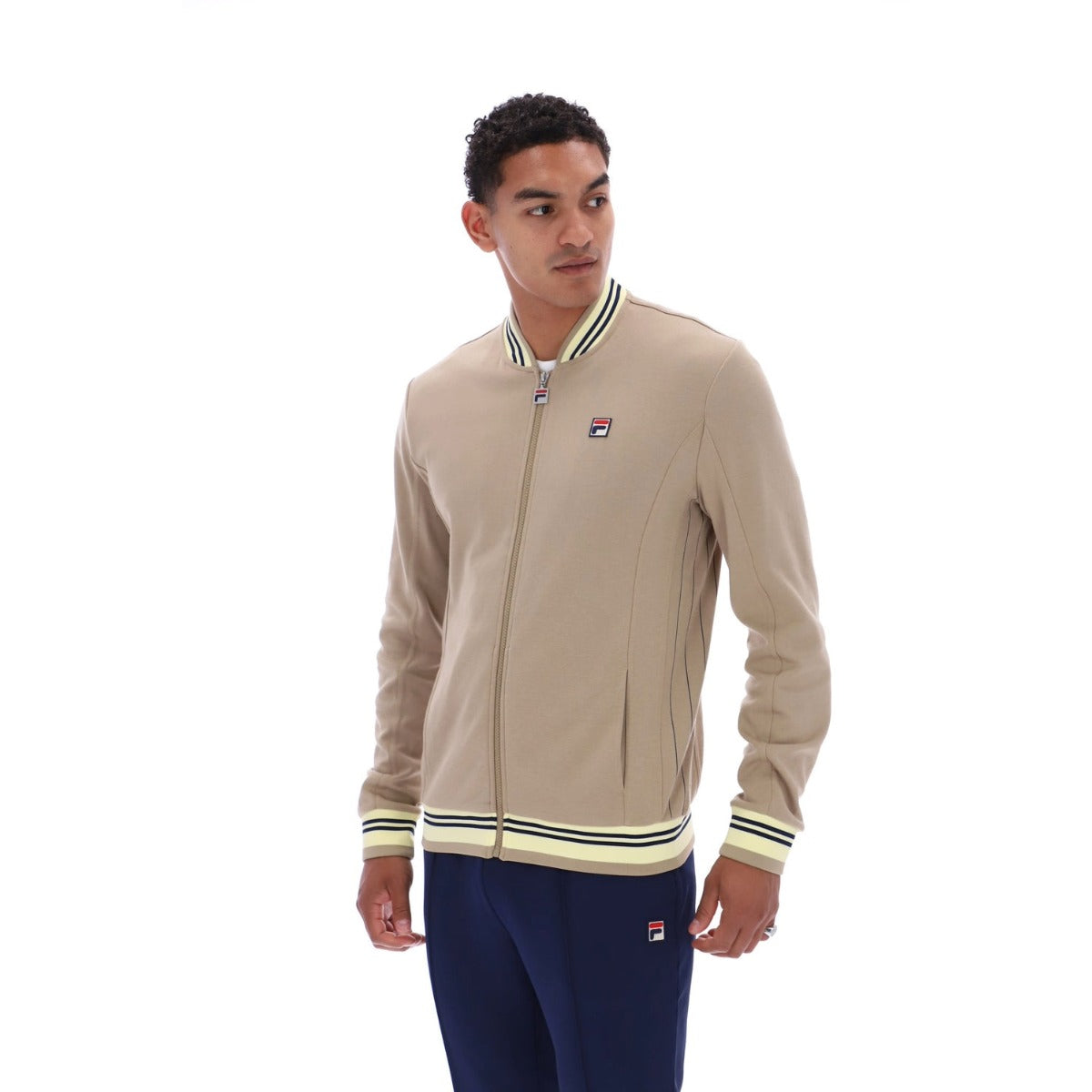 FILA  SETTANTA TRACK JACKET CHINCHILLA/CREAM/NAVY