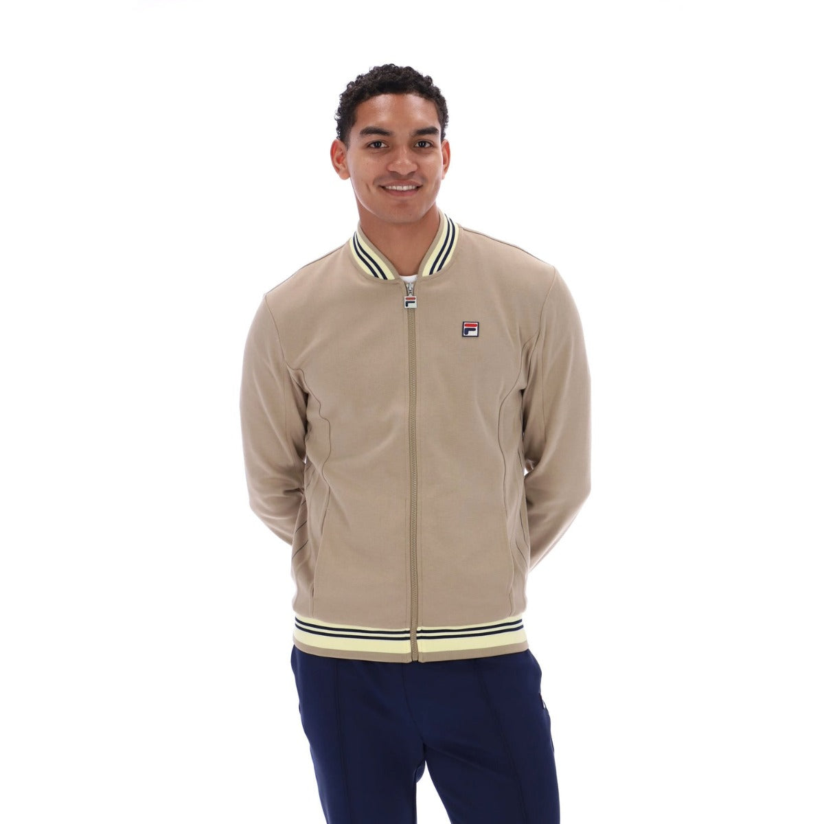 FILA  SETTANTA TRACK JACKET CHINCHILLA/CREAM/NAVY