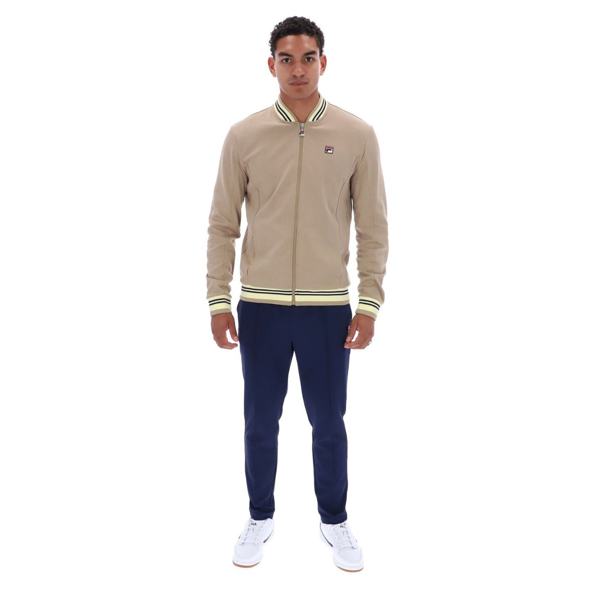 FILA  SETTANTA TRACK JACKET CHINCHILLA/CREAM/NAVY