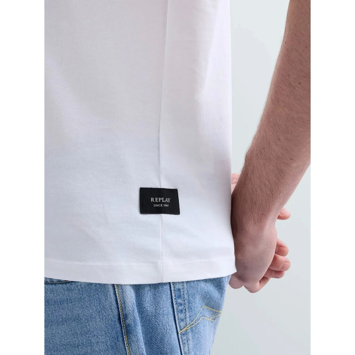 REPLAY LOGO T-SHIRT M3098 OFF WHITE