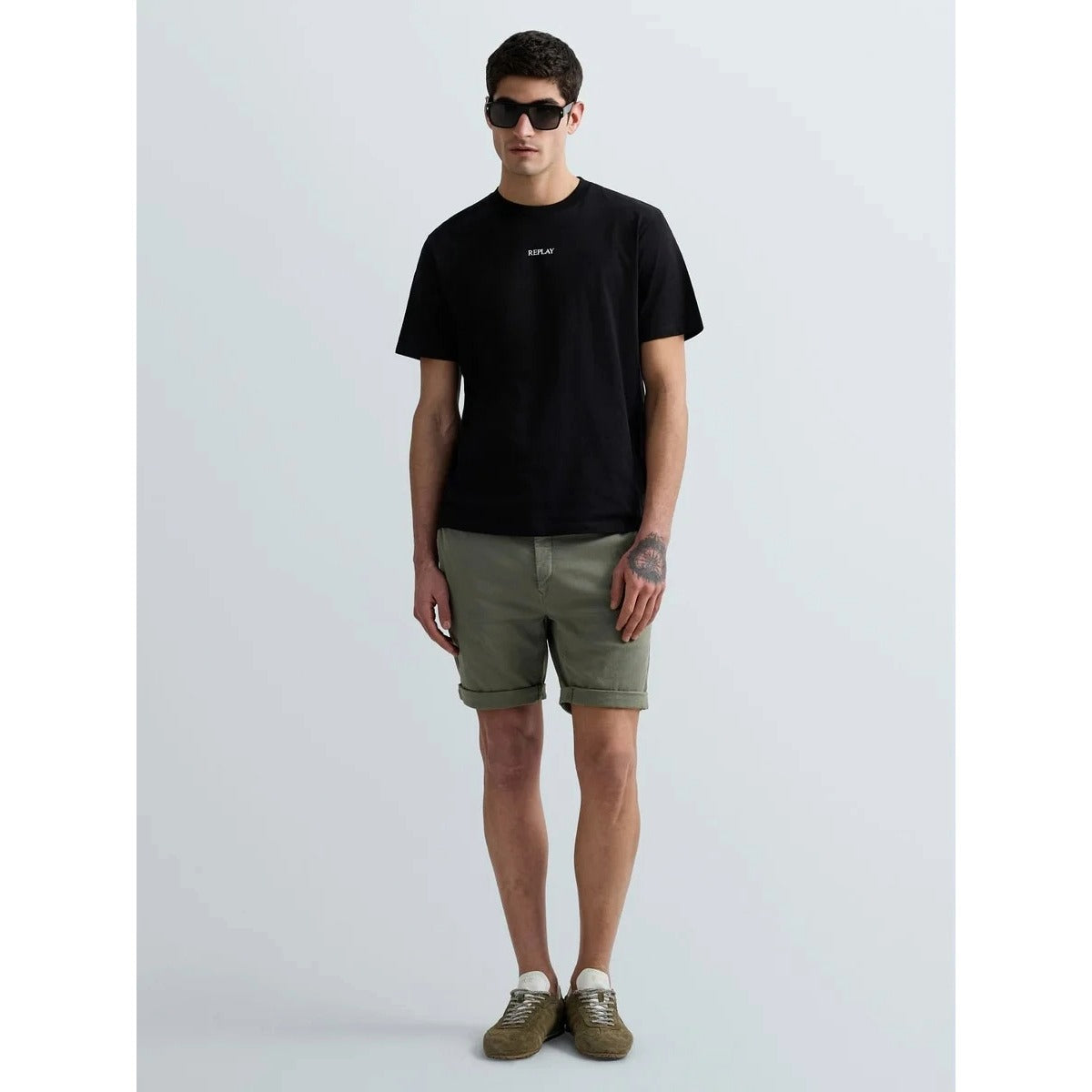 REPLAY LOGO T-SHIRT M3098 BLACK