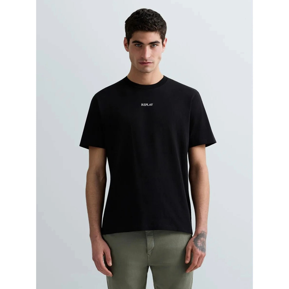 REPLAY LOGO T-SHIRT M3098 BLACK