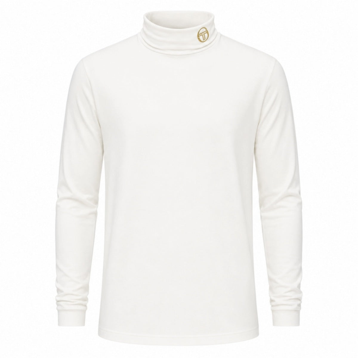 SERGIO TACCHINI EDWARD ROLL NECK JUMPER GARDENIA/GOLD
