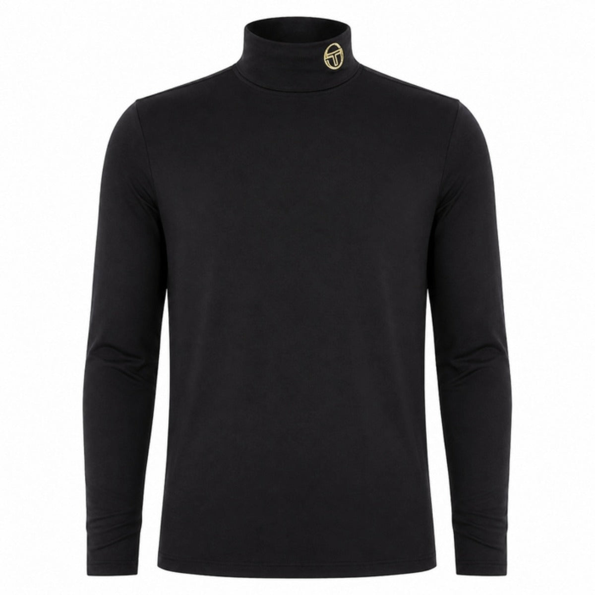 SERGIO TACCHINI EDWARD ROLL NECK JUMPER BLACK/GOLD