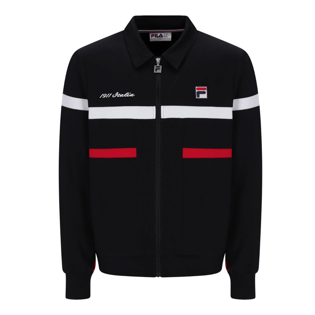 FILA ALEX CUT AND SEW JACKET BLACK/FILA RED/WHITE