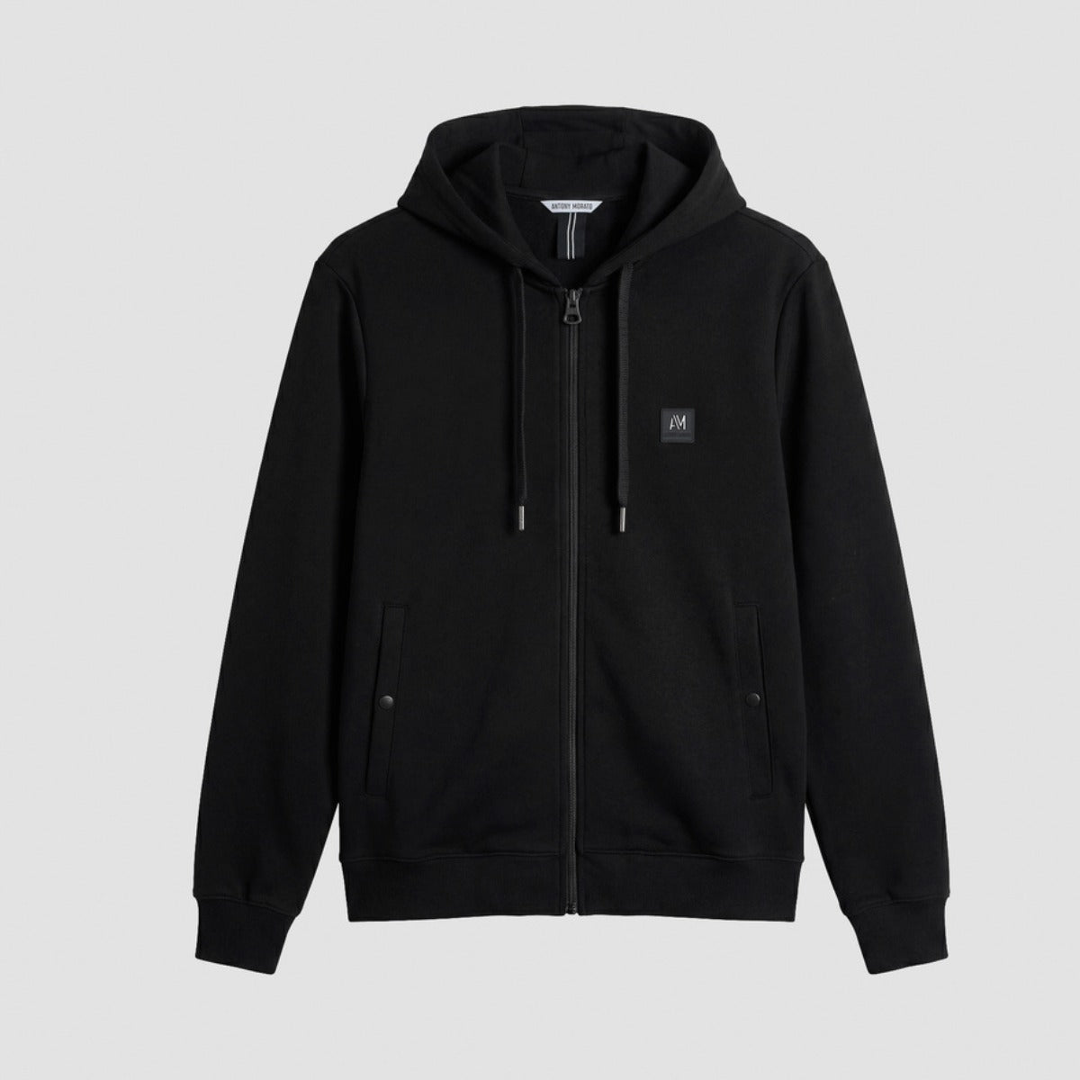 ANTONY MORATO REGULAR FIT ZIP UP HOODIE SWEATSHIRT BLACK MMFL01172